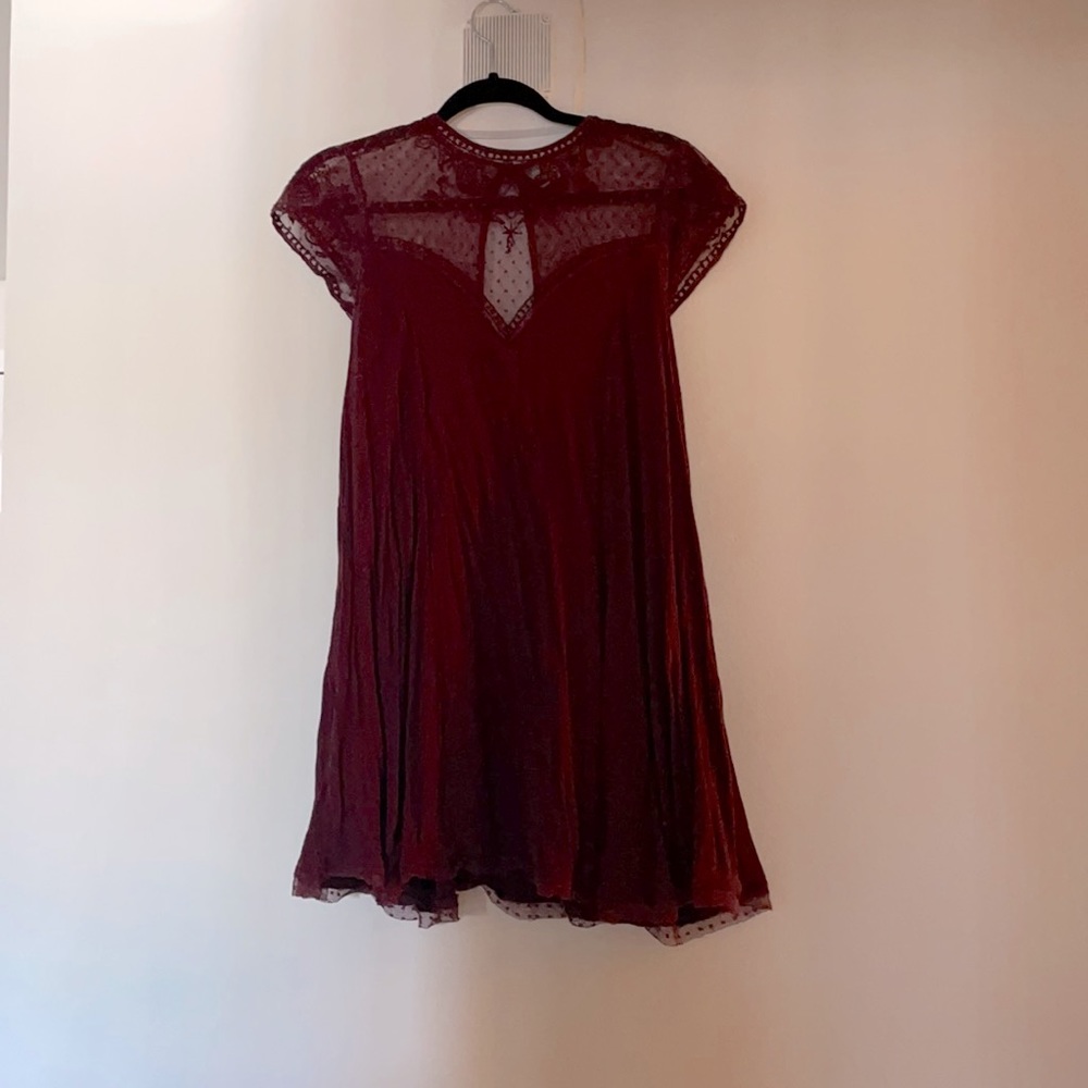 Lace top trapeze dress size M